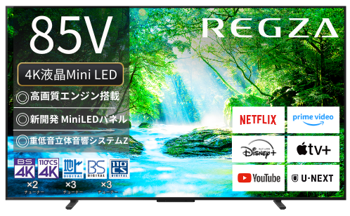 【延長保証+据付サービスセット】4K液晶レグザ　形名： 85Z770N(SW5A)